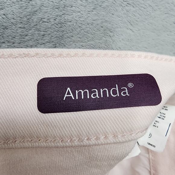 Gloria Vanderbilt Jeans Womens 12 SHORT Light Pink Amanda High Rise Tapered Slim - Picture 8 of 16